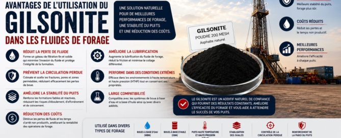 Avantages de l'utilisation de la gilsonite dans les fluides de forage